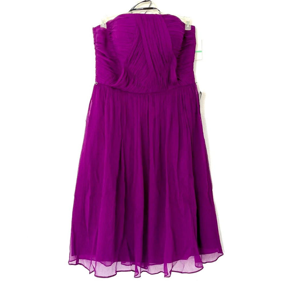 Magenta Silk Strapless Donna Morgan Dress NWT